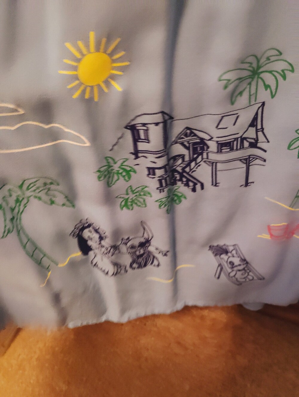 Box Lunch/Disney Light Blue Lilo & Stitch Embroidered Midi Dress - Sz 2 - Picture 6 of 8